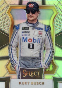 2017 PANINI SELECT RACING NASCAR SILVER PRIZM PARALLEL KURT BUSCH NO. 18