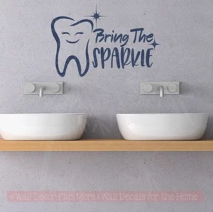 Bring Sparkle Wall Vinyl Lettering Decals Dental Dentist Office Motivational - Picture 1 of 7