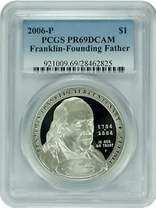 2006-P PCGS PR69DCAM Franklin-Founding Father (New PCGS Label) - Picture 1 of 1