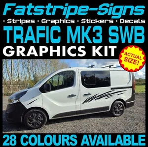 para adaptarse a RENAULT TRAFIC MK3 SWB AUTOCARAVANA GRÁFICOS PEGATINAS RAYAS FURGONETA CÁMPER - Imagen 1 de 4