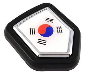 Korea South flag Car Truck Black Shield Grill Badge grille chrome emblem - Imagen 1 de 12