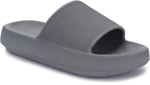Joomra Slippers for Women Mens Foam Pillow House EVA Shower Bath Grey 39-40 - Picture 1 of 6