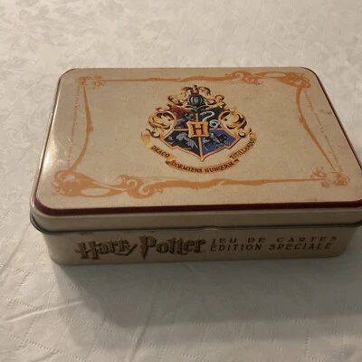 JUEGO DE 2 CARTAS HARRY POTTER EDICIÓN ESPECIAL en LATA DE RECUERDO Nuevo en Lata Foto 1 de 4