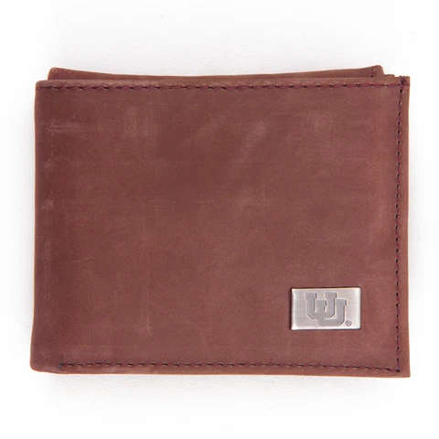 Utah Utes Leather Bifold Wallet Cover