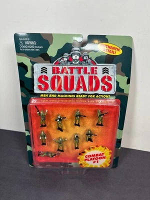 Conjunto de bonecos de ação Galoob Battle Squads COMBAT PLATOON #1 WWII 1" 1997 - Imagem 1 de 4