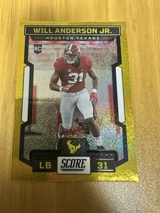 2023 Panini Score #374 RC SSP /210 Gold Variation Will Anderson Jr Texans NFL - Picture 1 of 2