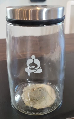 Teavana Perfect Tea Rock Sugar 48 oz Glass Canister Jar w/ Stainless Steel Lid - Image 1 of 4