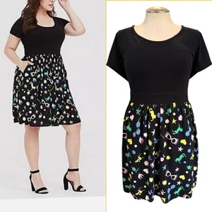 Damaged Torrid 4 (4x 26) Harry Potter Luna Lovegood Skater Dress Punk Gothic - Picture 1 of 3