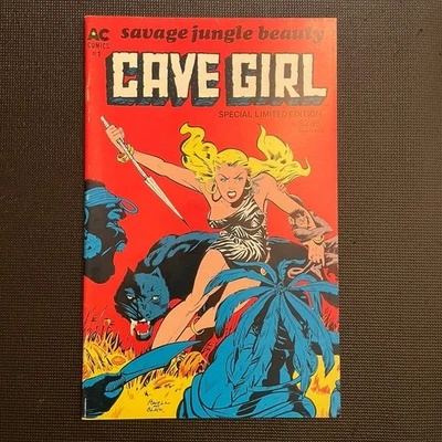 SAVAGE JUNGLE BEAUTY CAVE GIRL #1 EDICIÓN ESPECIAL LIMITADA EN MUY BUEN ESTADO-AC COMICS 1988 Foto 1 de 4
