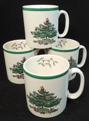 set of 4 SPODE CHRISTMAS CERAMIC MUGS  NEW - Image 1 of 3