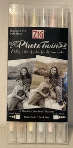 Zig Photo Twin Principiante Set 6 Flexibles Tonos Suaves Foto Seguro Sin Ácido - Imagen 1 de 6