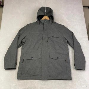 Giacca LL Bean uomo L REG grigia fodera isolata Primaloft con cappuccio zip intera - Foto 1 di 11