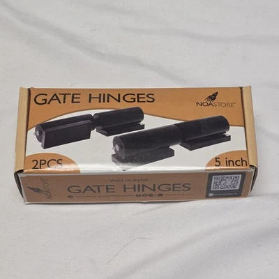 Gate Hinges 5 In 2 Pc Noastore Weld On New Black - Image 1 of 4