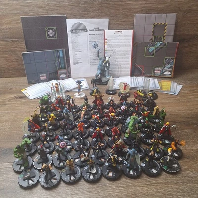 80 2012 Heroclix Marvel/DC Figures Lot Including Maps, Cards & Large Figures - Image 1 of 4