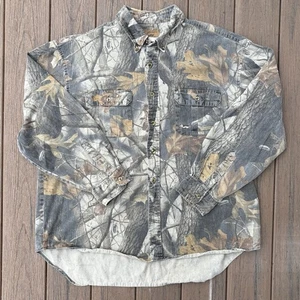 VTG 1990s Duxbak Realtree Camo Hunting Shirt X-large Men’s Button Up - Picture 1 of 5