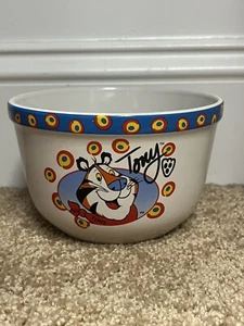 Vintage Tony The Tiger Cereal bowl 2004 Kellogg Item# 31955 Houston Harvest Blue - Picture 1 of 3