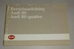 Betriebsanleitung / Handbuch Audi 80 / 80 quattroTyp 81/ 85 Stand 02/1986 - Bild 1 von 1