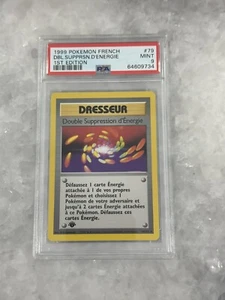 1999 Double Suppression d’Énergie 79/102 Base Set 1st Edition PSA 9 Pokemon TCG - Picture 1 of 2