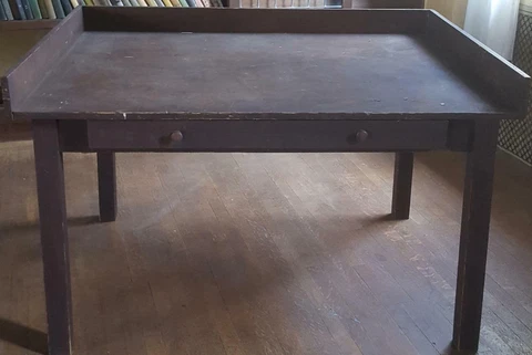 Antique Solid Wood Drafting Table - with Drawer - GREAT USEFUL OLD TABLE - GDC Cover