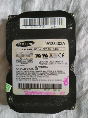 Samsung VG33402A 3.4GB 3.5" IDE Hard Drive HDD PATA - Immagine 1 di 2