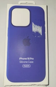 Genuine Apple iPhone 16 Pro Silicone Case With MagSafe Blue Ultramarine Blue - Photo 1 sur 2