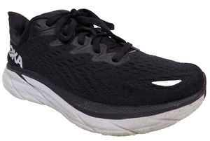Hoka One One Clifton 8 Women's Running Training Sneakers Size 5.5 B Black White - Picture 1 of 12