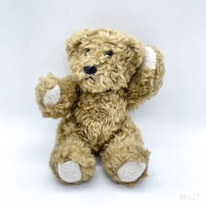 Vintage Teddy, Teddy Bear With Glass Eyes, Scheibengelenk Braun 16cm - Retro - Picture 1 of 7