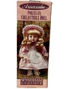 Porcelain Collectible Doll Wyndham Lane "Amanda" 12" w/Authenticity Cert VTG NIB - Picture 1 of 9