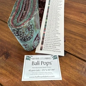 Hoffman Bali Pops Batik handbemalte Streifen - Tidepool BP-560 - Bild 1 von 10