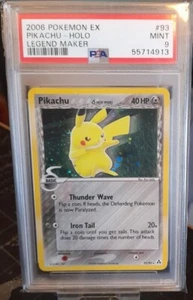Pikachu Holo Secret Rare Delta Species 93/92 - EX Legend Maker Strong PSA 9 MINT - Picture 1 of 4