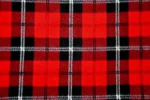 BTY*CHRISTMAS RED,BLACK & GREY PLAID BLIZZARD FLEECE MATERIAL 1 YARD 60 X 36" - Picture 1 of 1