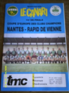 1983 FOOTBALL CLUB DE NANTES RAPID VIENNE PROGRAMME - Imagen 1 de 4