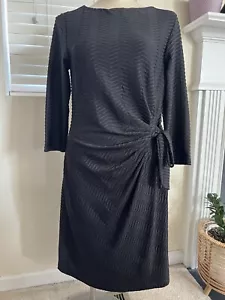 NWT Shelby & Palmer Women’s 10 Black Textured Midi Dress - Picture 1 of 6