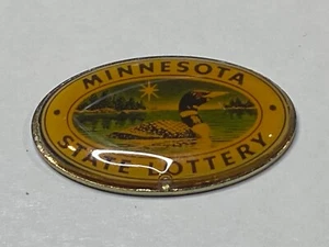 Vintage MN Minnesota Lotterie State Lotto Loon Mallard Duck Ring Hals Anstecknadel - Bild 1 von 2