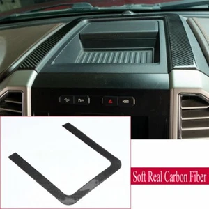 Real Carbon Fiber Interior Center Console Storage Box Trim For Ford F150 2015-20 - Picture 1 of 9