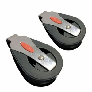 2Pcs 41 mm Kokiya Fixed Eye Pulley Block With Nylon Wheel Heavy Duty - Picture 1 of 4