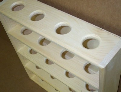 baseball shelf unfinished pine wood hand made white holds 20 balls made in USA - Image 1 of 3