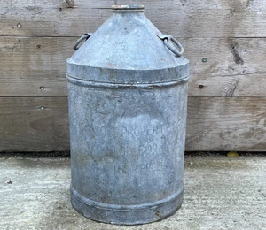 Vintage Industrial London Metal Fuel Can Chemical Drum Oil Can Mancave Retro - Picture 1 of 11