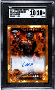 2024 Topps Cromo Zafiro Jung Hoo Lee #CSA-JHL Autógrafo Naranja SGC 10 Automático 10 - Imagen 1 de 2