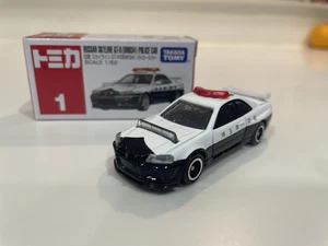 Tomica Nissan SKYLINE GT-R (BNR34) POLICE CAR #1/1:62 NEW TakaraTomy JDM - Picture 1 of 14