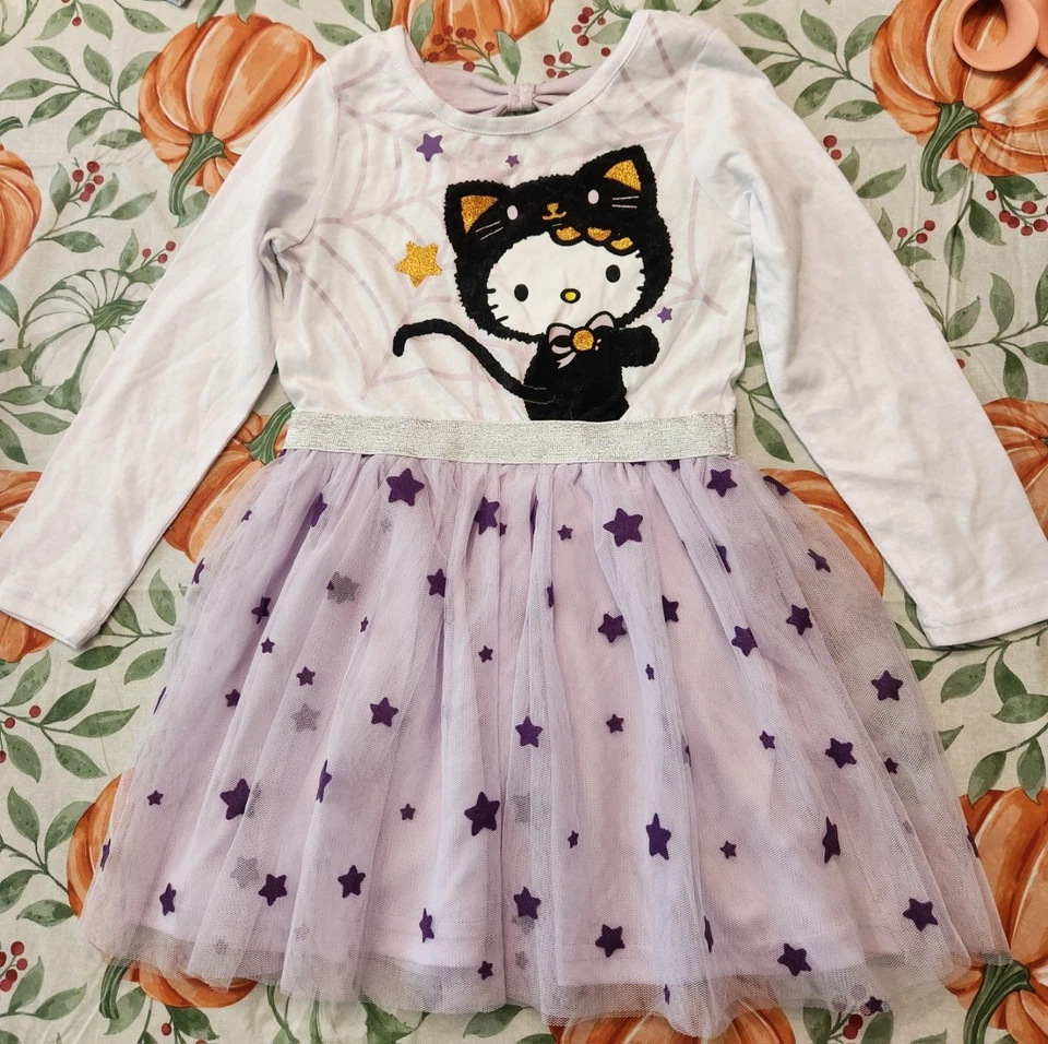 Vestido tutú de Halloween Hello Kitty talla 5 nuevo sin etiquetas Foto 1 de 3