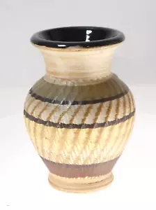 Vaso vintage Alfred Krupp Sgraffito piccolo arte tedesca occidentale ceramica anni 60 4" - Foto 1 di 9