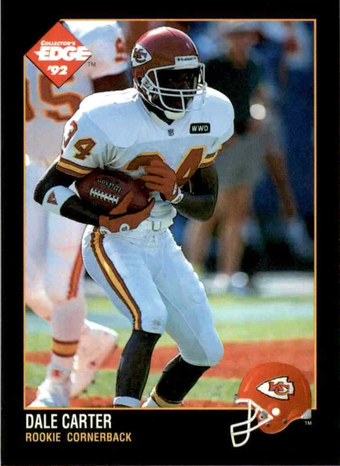 1992 Collectors Edge Dale Carter RC Kansas City Chiefs #213 - Image 1 of 2