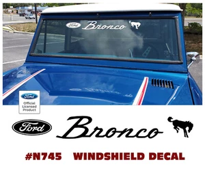 N745 FORD - BRONCO with FORD OVAL & HORSE - WINDSHIELD DECAL - STICKER - Bild 1 von 2