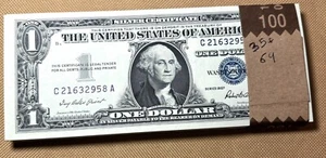 ** SEQUENTIAL ** $1 SILVER CERTIFICATE GEM UNCIRCULATED LOT FROM ORIGINAL PACK - Picture 1 of 2