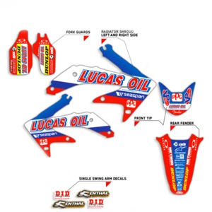 Honda CRF 450R 2005 - 2007 kit de gráficos CR450 R LUCAS CALCOMANÍAS DE ACEITE CARRERA MX - Imagen 1 de 4