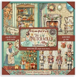 The Nutcracker - 22 Single Faced Sheets 8" x 8" Paper Pad Stamperia Christmas - Picture 1 of 6