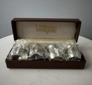 Vintage Sterling/Pewter? Silver Mini Salt & Pepper Shakers Lightweight Set 6pc - Picture 1 of 6