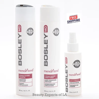 BosleyMD MendXtend Hair Strengthening Shampoo, Conditioner & Treatment RETAIL - Image 1 of 3