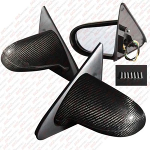 For 92-95 Honda Civic Sedan EG Spoon Style Carbon Fiber Power Adjust Side Mirror - Picture 1 of 4